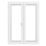 Crystal  White Triple-Glazed uPVC French Door Set 2090mm x 1490mm