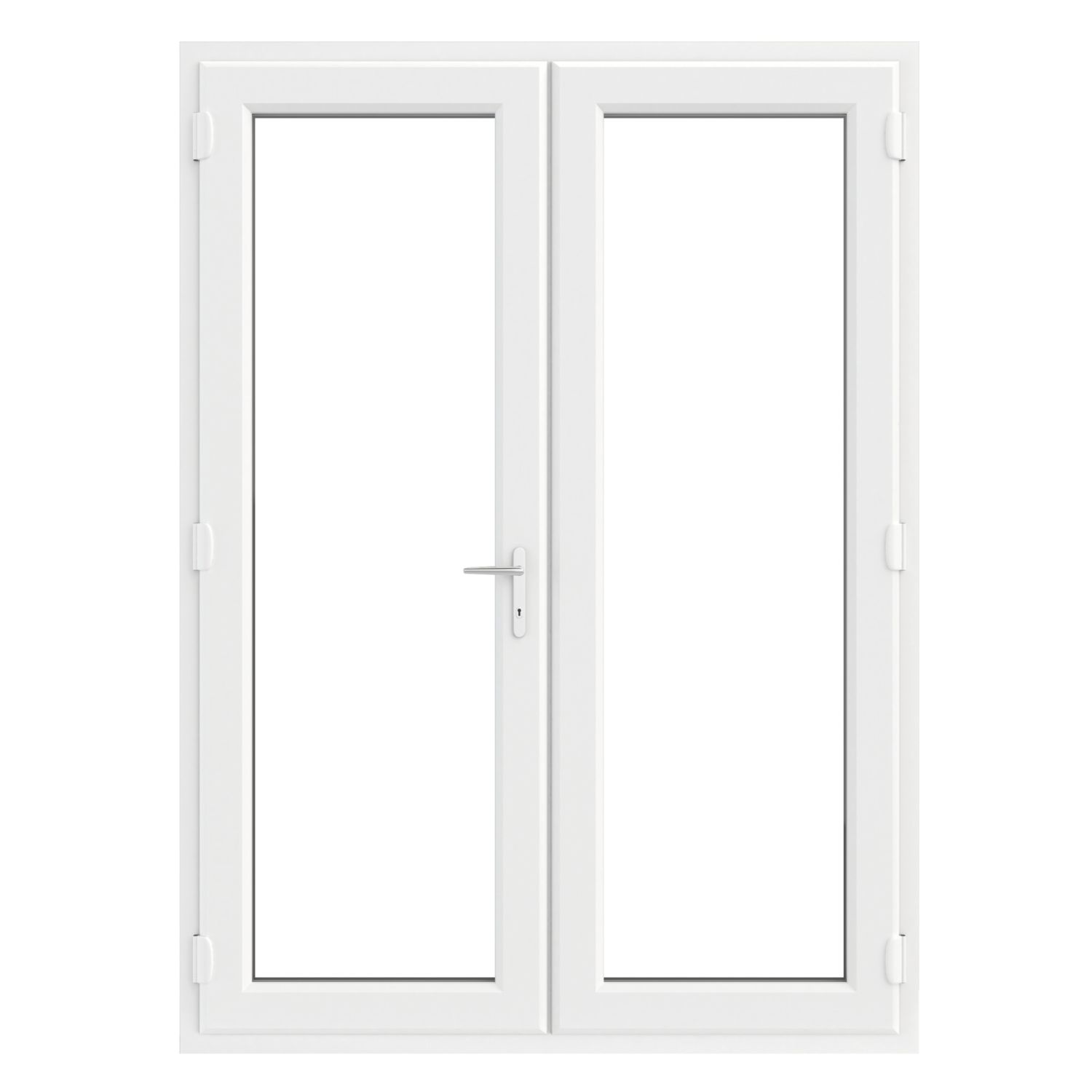 Crystal White Triple-Glazed uPVC French Door Set 2090mm x 1490mm (609JM)