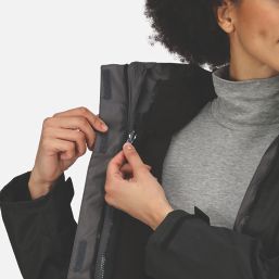 Regatta Defender III Womens 3 in 1 Jacket Black/Seal Grey Size 14