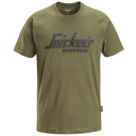 Snickers 2590 Logo Short Sleeve T-Shirt Khaki Green Large 43" Chest