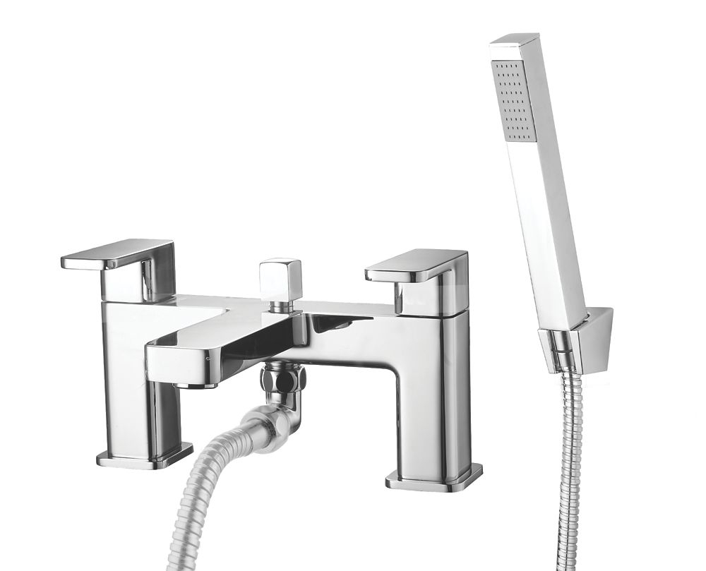 ETAL Lanza Deck-Mounted Bath Shower Mixer Tap | Bath Taps | Screwfix.com