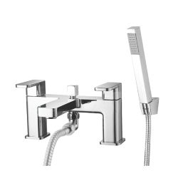 ETAL Lanza Polished Chrome 174mm Deck Mounted Dual Control Manual Shower Mixer Tap