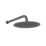 Iowa HP/Combi Flexible Concealed Matt Black Thermostatic Round Concealed Shower Mixer with Riser Handset & Overhead Outlet