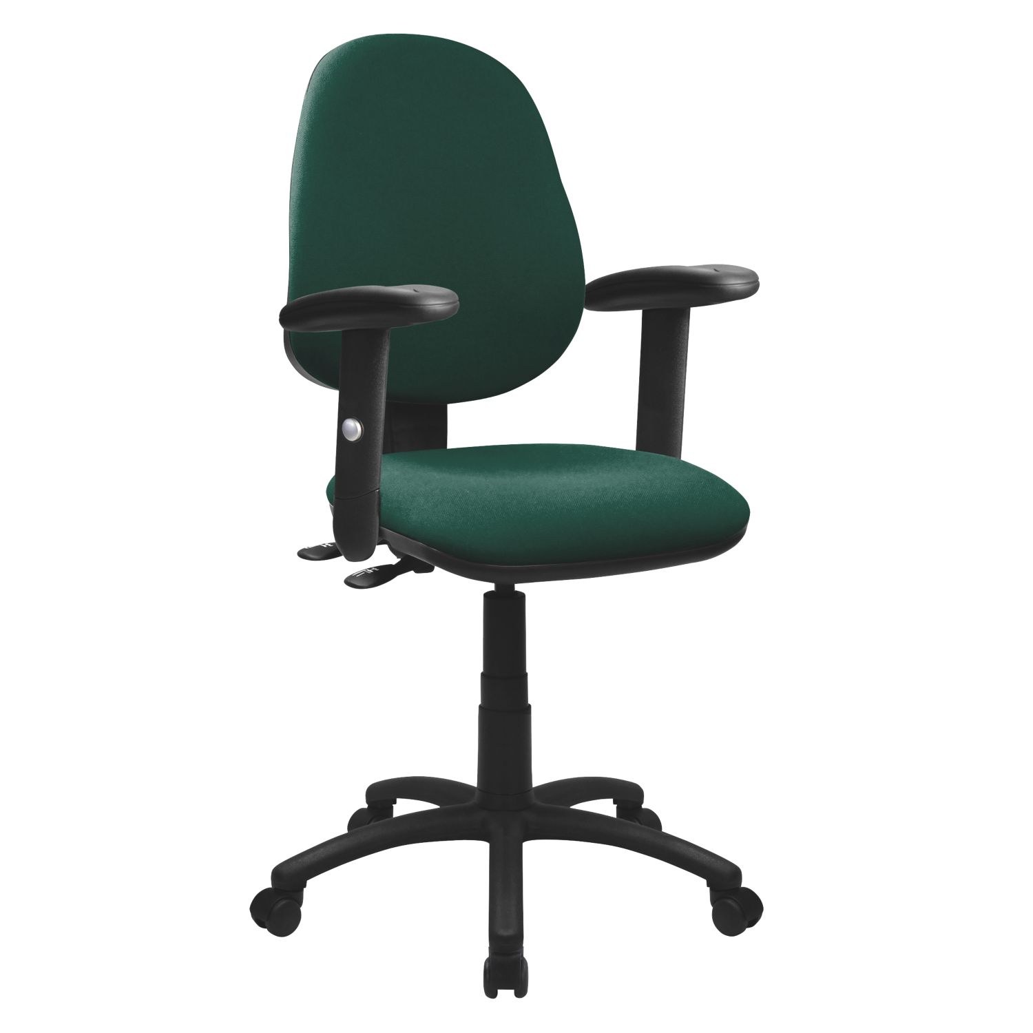 Nautilus Designs Java 300 Medium Back Task/Operator Chair Height Adjustable Arms Green (609PK)