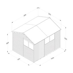 Forest Beckwood 9' 6" x 8' (Nominal) Reverse Apex Shiplap Timber Shed