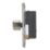 Contactum Lyric 4-Gang 2-Way  Dimmer Switch  Brushed Steel