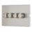 Contactum Lyric 4-Gang 2-Way  Dimmer Switch  Brushed Steel
