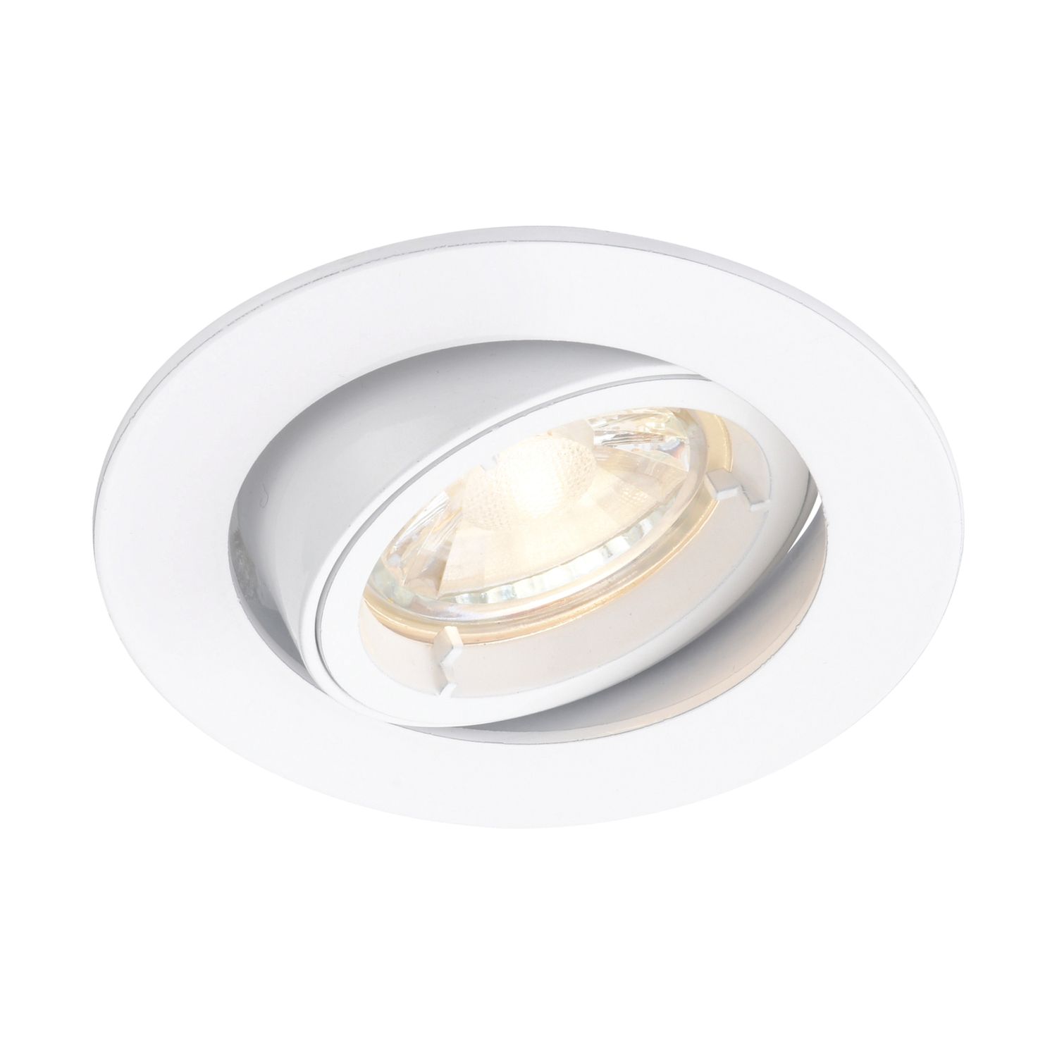 Saxby Cast Tilt Recessed Downlight Matt White (609VX)