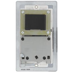 LAP  2-Gang Dual Voltage Shaver Socket 115 / 230V Polished Chrome with White Inserts