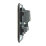 British General Nexus Metal 13A 2-Gang DP Switched Plug Socket Black Nickel  with Black Inserts