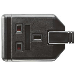 Masterplug 13A 1-Gang Unfused Rewireable Socket  Black