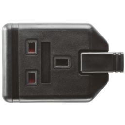 Masterplug 13A 1-Gang Unfused Rewireable Socket  Black