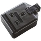 Masterplug 13A 1-Gang Unfused Rewireable Socket  Black