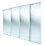 Spacepro Classic 4-Door Framed Sliding Wardrobe Doors White Frame Mirror Panel 2978mm x 2260mm