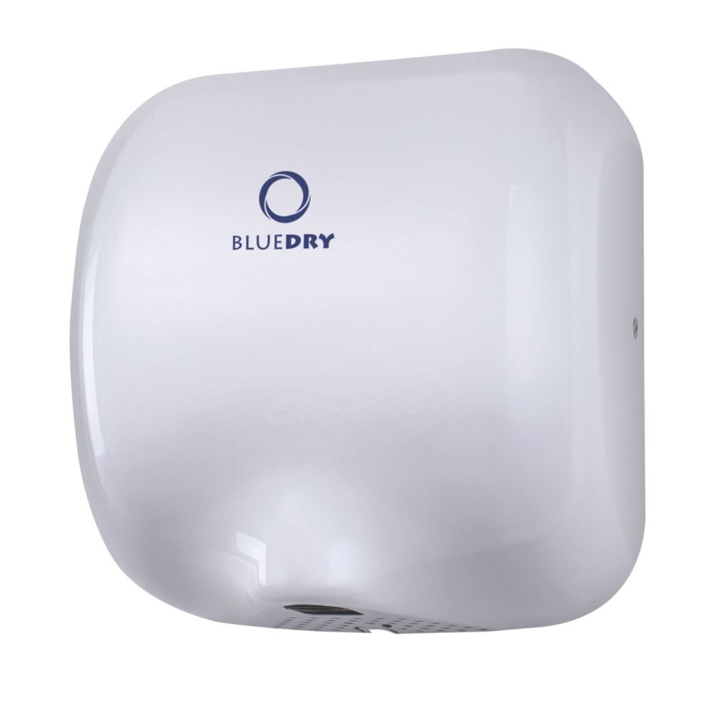 BlueDry Eco Dry High Speed Hand Dryer White 0.551.8kW Screwfix
