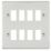 Knightsbridge  8-Module Grid Faceplate Brushed Chrome