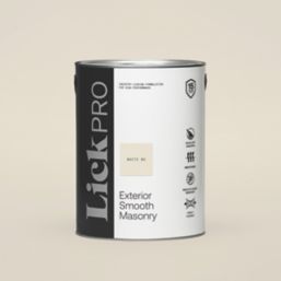 LickPro 5Ltr Smooth White 05 Masonry Paint