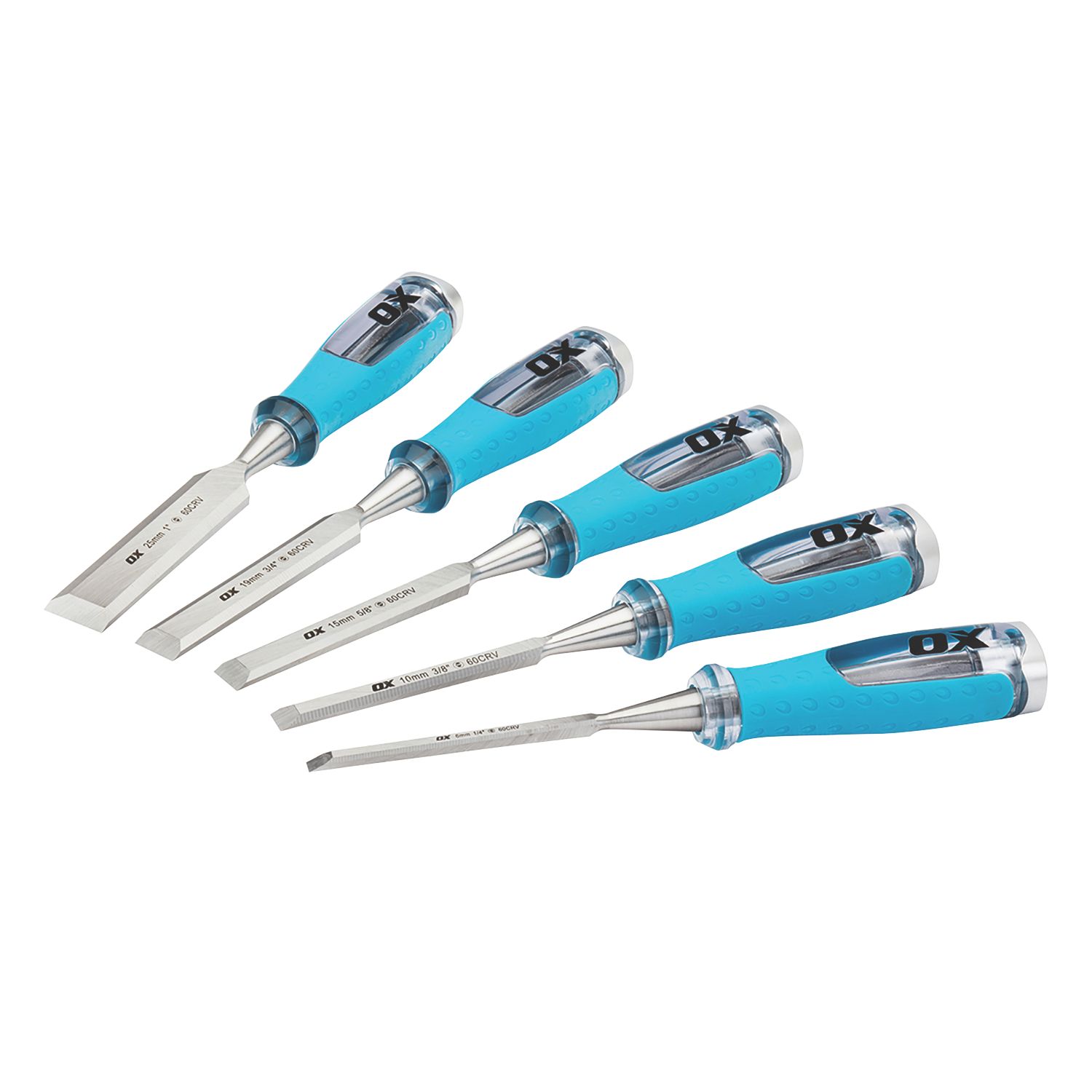 OX Pro Bevel Edge Wood Chisel Set 5 Pieces (610HP)