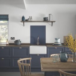 Country Living  Peacock Blue Kitchen Splashback 600mm x 750mm x 6mm