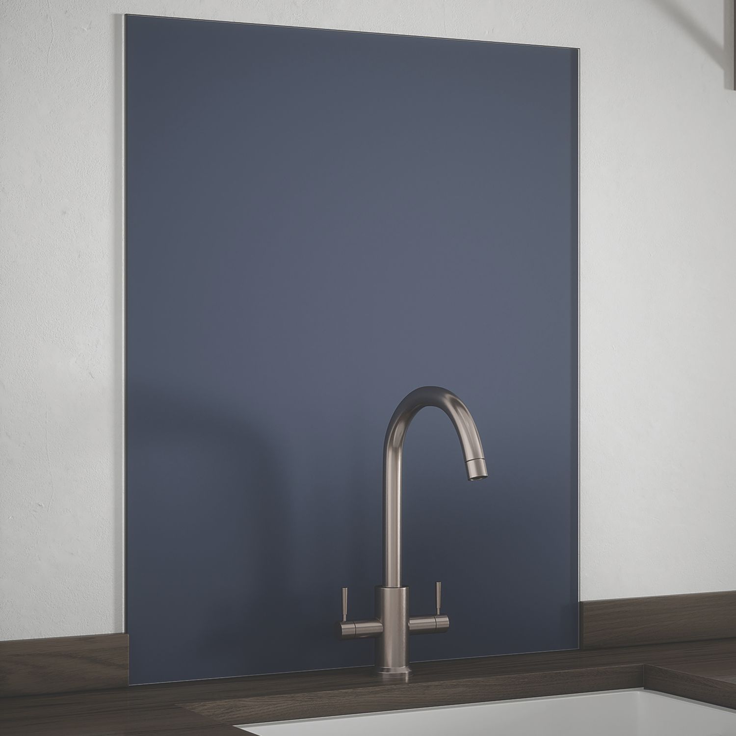 Country Living Peacock Blue Kitchen Splashback 600mm x 750mm x 6mm (610JM)