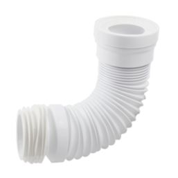 Flomasta  Flexible Straight Pan Connector White 280 - 610mm