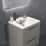 Ideal Standard i.life B Wall Hung Vanity Unit with Black Handles & Basin Matt Quartz Grey 600mm x 505mm x 630mm