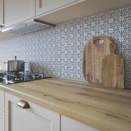 Wilsonart Florence Black & White Splashback 3050mm x 750mm x 4mm