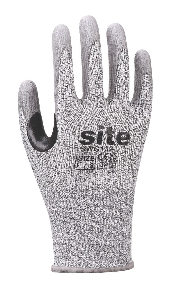 Site Thermal Cut Resistant Gloves Grey/Black Large (344RV)