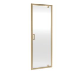 ETAL  Framed Rectangular Pivot Shower Door Brushed Brass 755mm x 1900mm