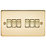 Knightsbridge  10AX 6-Gang 2-Way Light Switch  Polished Brass