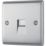 British General Nexus Metal 1-Gang Slave Telephone Socket Brushed Steel