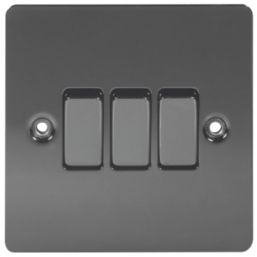 LAP  10AX 3-Gang 2-Way Light Switch  Black Nickel