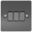 LAP  10AX 3-Gang 2-Way Light Switch  Black Nickel