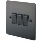 LAP  10AX 3-Gang 2-Way Light Switch  Black Nickel