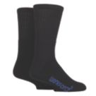 SockShop  Cushioned Foot Work Socks Black 6-11 2 Pairs