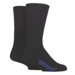 SockShop  Cushioned Foot Work Socks Black 6-11 2 Pairs