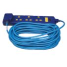 Masterplug 13A 4-Gang Unswitched  Extension Lead Blue 10m