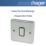Hager Sollysta WRPS12BSB 10AX 1-Gang 2-Way Light Switch  Brushed Steel with Black Inserts