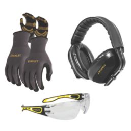 Stanley Starter Kit Ear Defenders, Gloves and Eyewear 4 Piece Set