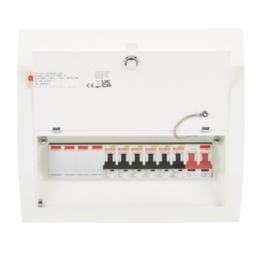 Contactum Defender 1.0 12-Module 6-Way Populated  Main Switch Consumer Unit