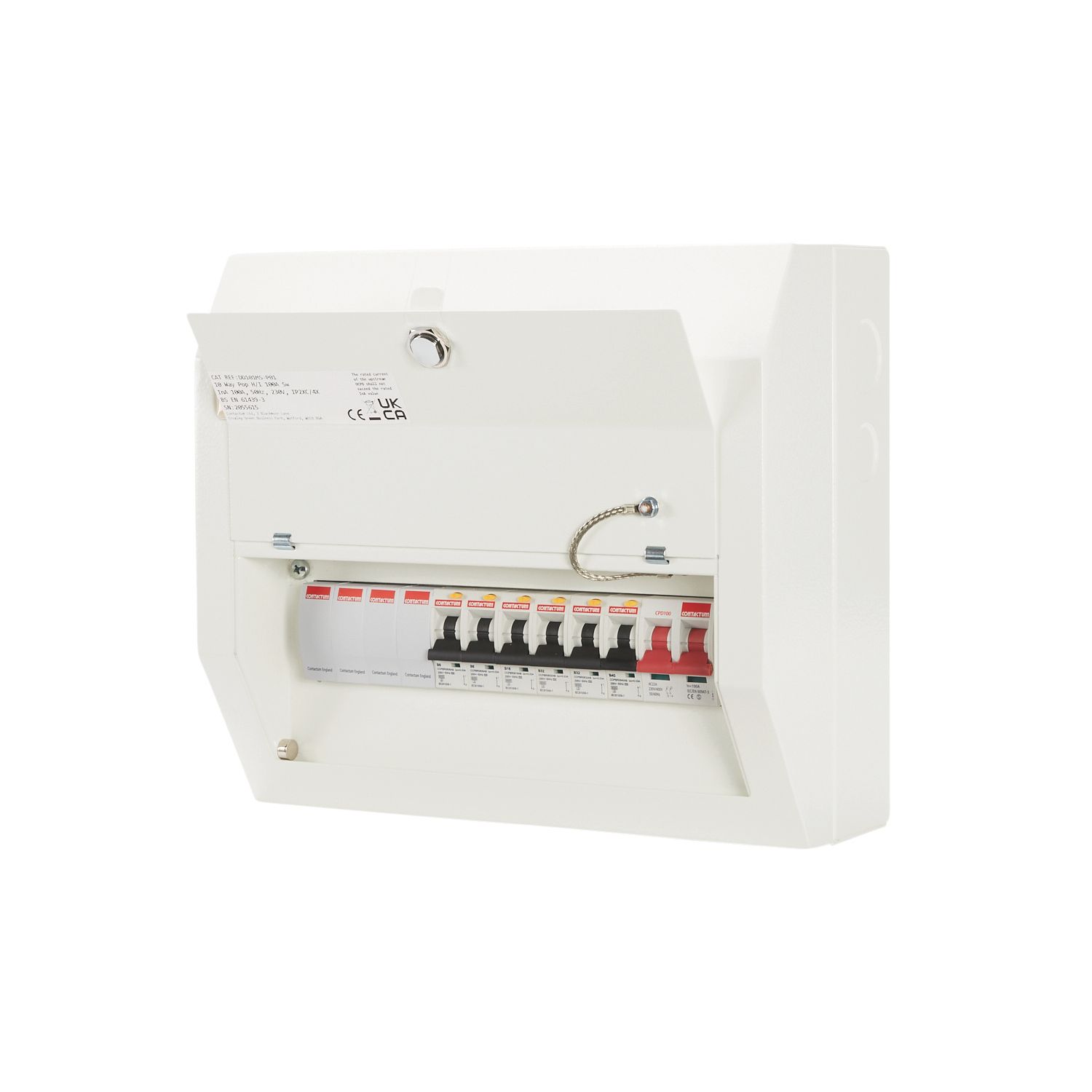 Contactum Defender 1.0 12-Module 6-Way Populated Main Switch Consumer Unit (611HA)