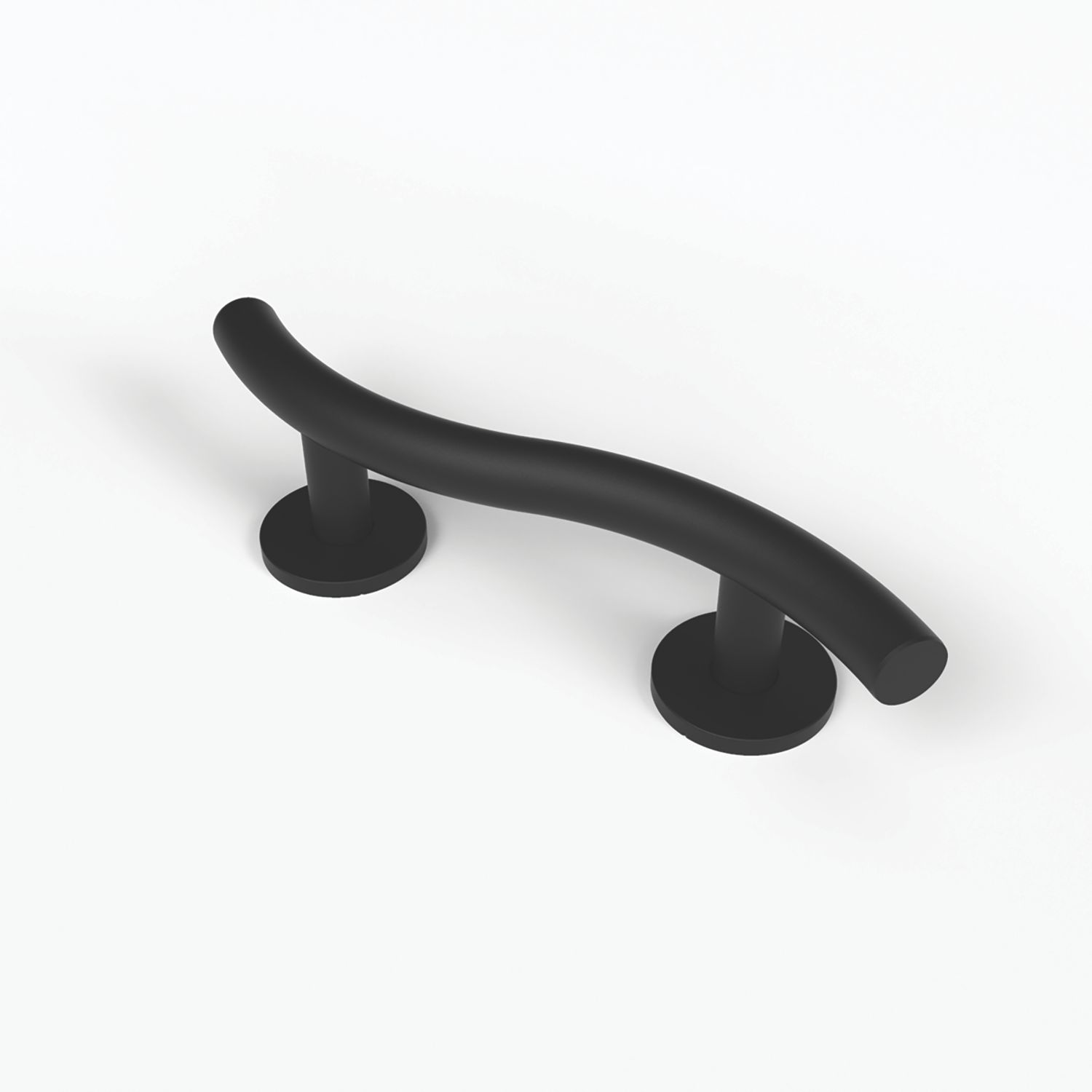 Nymas NymaSTYLE Curved Household Luxury Grab Rail Matt Black 355mm (611JM)