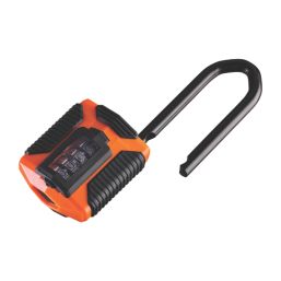 Squire CP50 2.5 ATLO Weatherproof Long Shackle Combination  Padlock Orange 50mm