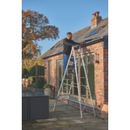 Werner Aluminium 2.53m 12 Step Swingback A Frame Step Ladder