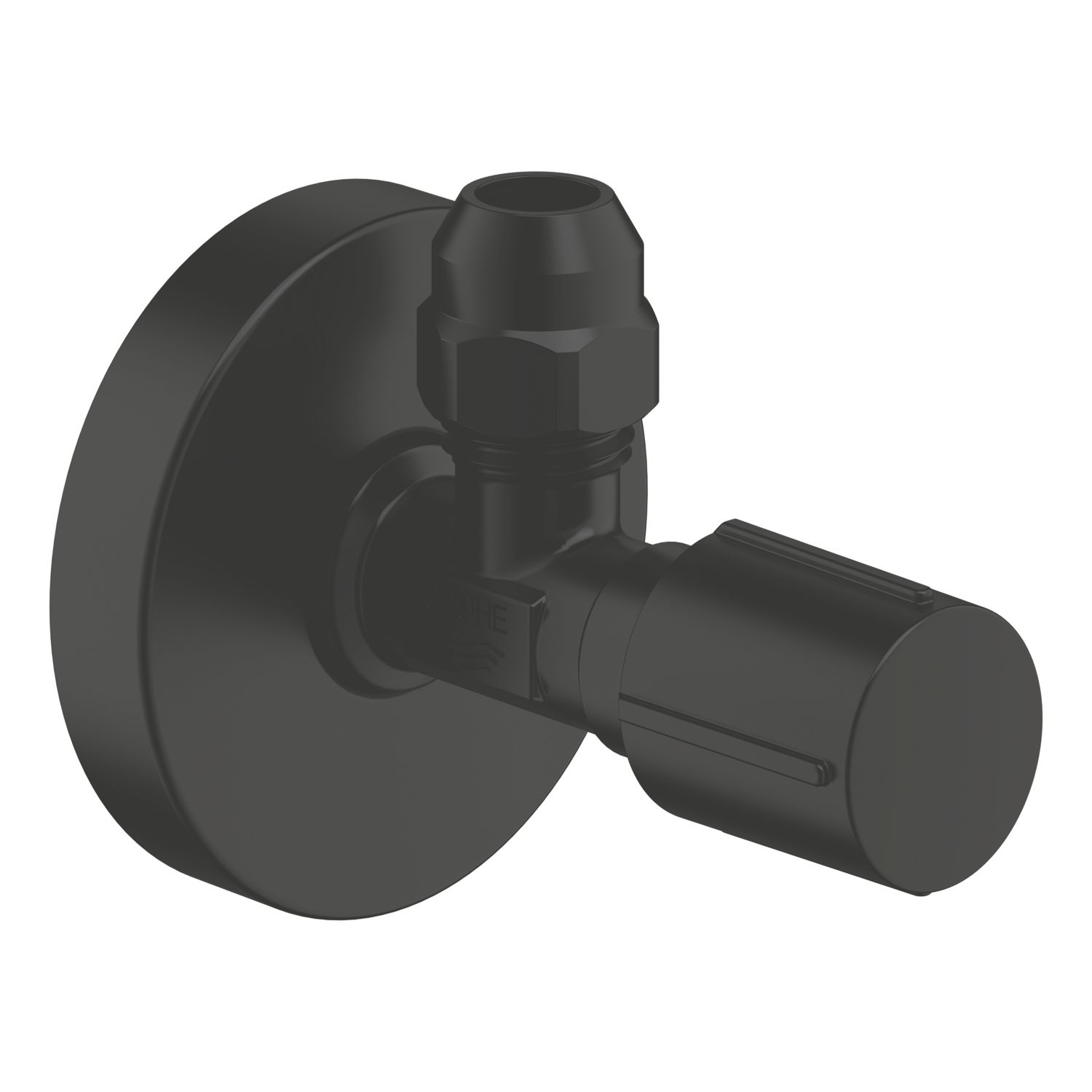 Grohe 220732430 Exposed Single Outlet Manual Matt Black Angle Mixer Valve (611KW)