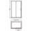 ETAL  Framed Rectangular Sliding Door Shower Enclosure & Tray  Chrome 1390mm x 890mm x 1940mm