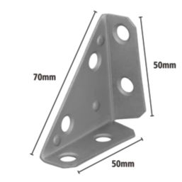 Magnodur Corner Brackets Silver 50mm x 70mm x 50mm 10 Pack