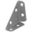 Magnodur Corner Brackets Silver 50mm x 70mm x 50mm 10 Pack