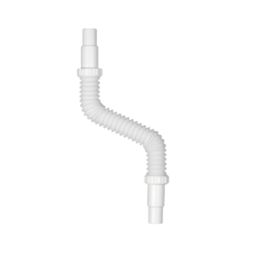 Euroflo Push-Fit Flexible Waste Pipe Short White 40mm x 250-640mm