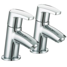 Bristan Orta Chrome 125mm Deck Mounted Lever 2 Tap Holes Bath Pillar Tap